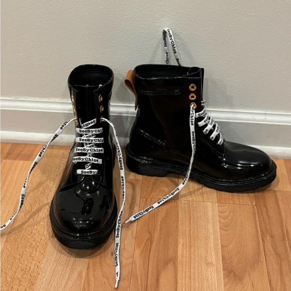 See by Chloè Florrie Lace Up Rain Boots - Picture 3 of 6